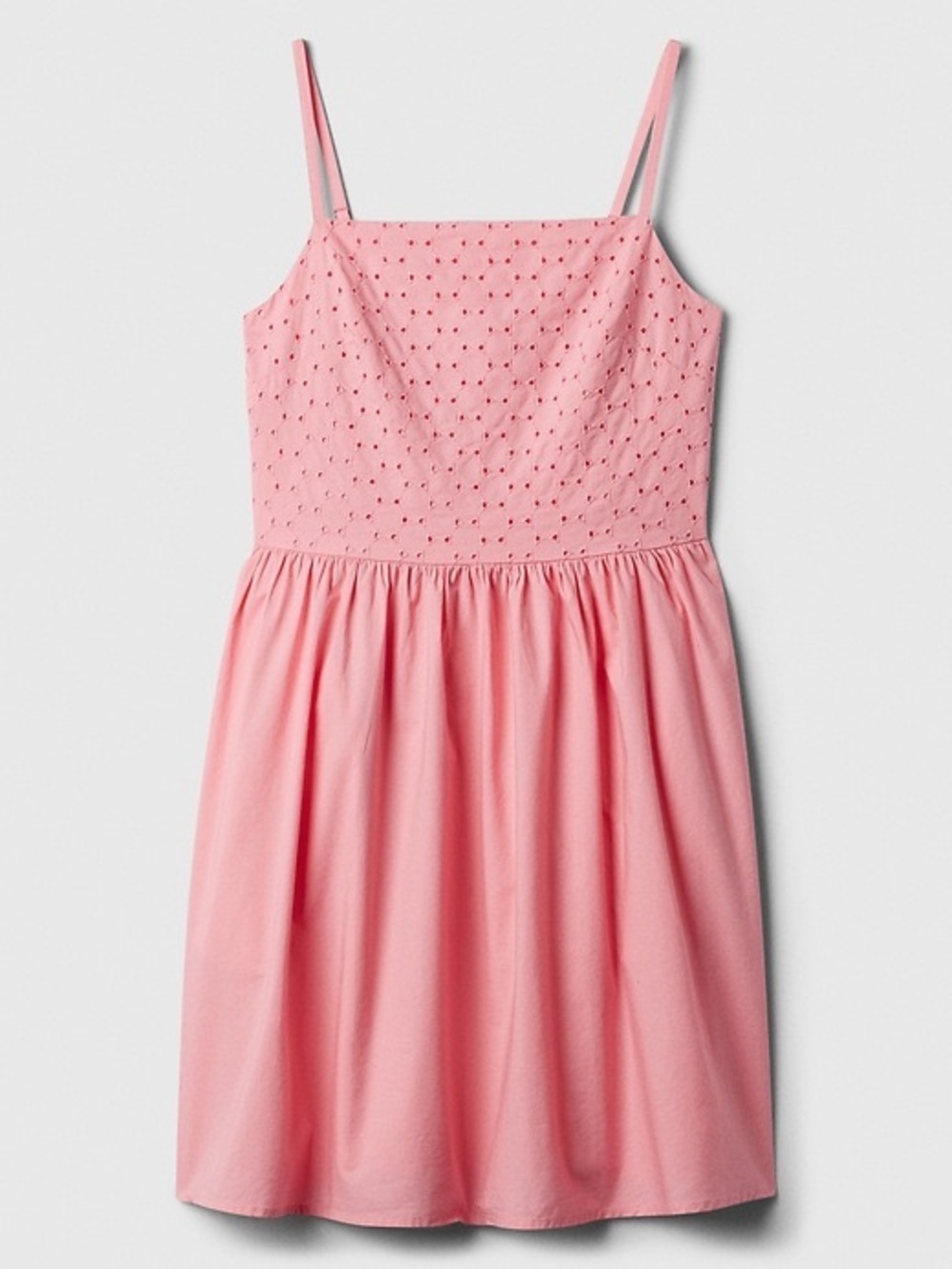 GAP Pink Eyelet Mini Sundress with Spaghetti Straps